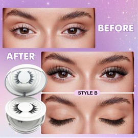 Elara Craft Magnetic Eyelashes with Applicator, Magnetic Eyelashes Natural Look,Reusable Magnet Lashes No Glue Needed Soft Lashes Kit for Women Use(Natural+Simple+Fuller)