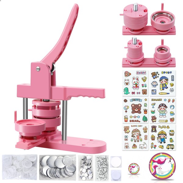Happizza Button Maker Machine Multiple Sizes, Pin Maker Machine 1+2.25