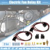 X AUTOHAUX Dual Electric Fan Relay Kit with Thermostatic Sensor