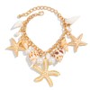 Cosswe Starfish Shell Bracelets Sea Star Shell Beads Bracelets Adjustable