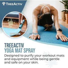 TreeActiv Non-Slip Yoga Mat Spray 4 fl oz, for Mats & Gym Equipment, 1000 Uses