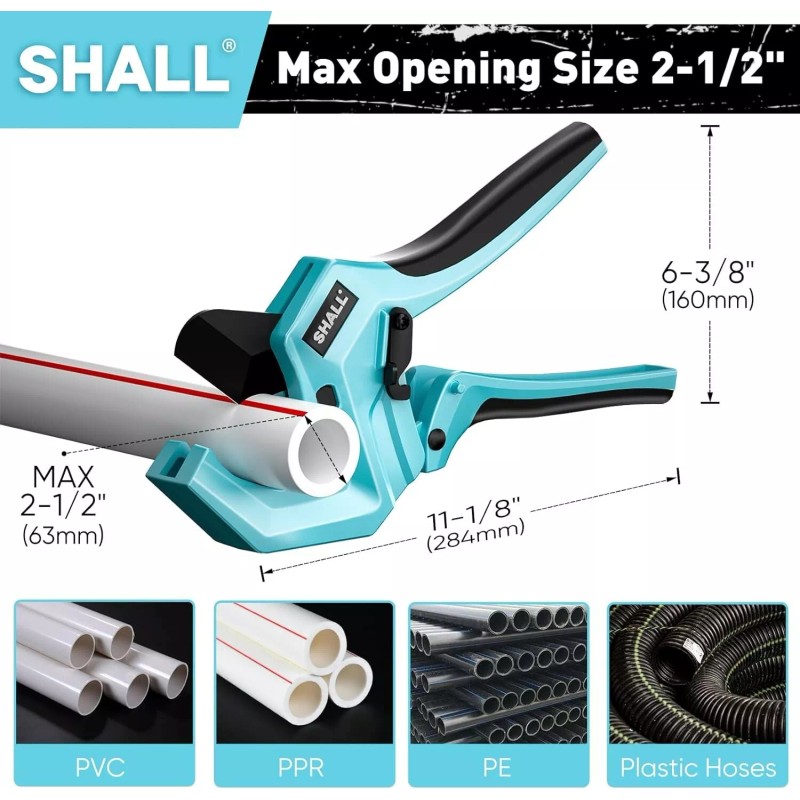 SHALL PVC Pipe Cutter,2-1/2”,