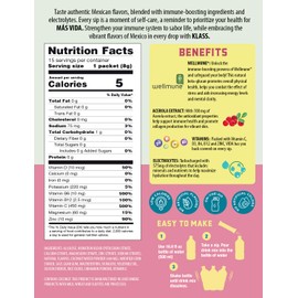 KLASS VIDA Hydration + Immunity Sugar-Free Powder Packets Horchata StrawberryElectrolyte Agua Fresca Drink Mix Wellmune & Acerola Extract 15 Single Serve Sticks Low Calorie