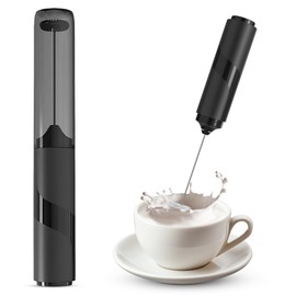 Portable Travel Frother with Case Mini - Battery Operated Handheld Milk Frother with Cover - Coffee Mixer Wand - Wisking Tool Electric Whisk - Coffee Stirrers Electric Whisker - Drink Mixer Handheld