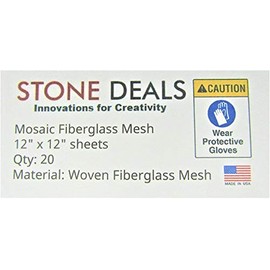 Stone Deals Mosaic Mesh for Back Mounted Tile 12" x 12" (Twenty Sheets), Non Sticky
