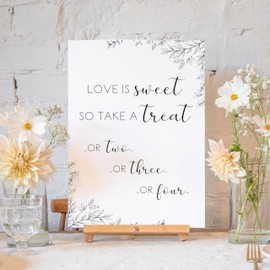 Manta Makes Wedding signs for reception, love is a sweet wedding sign, sweetie cart wedding decorations for reception (Love is sweet)