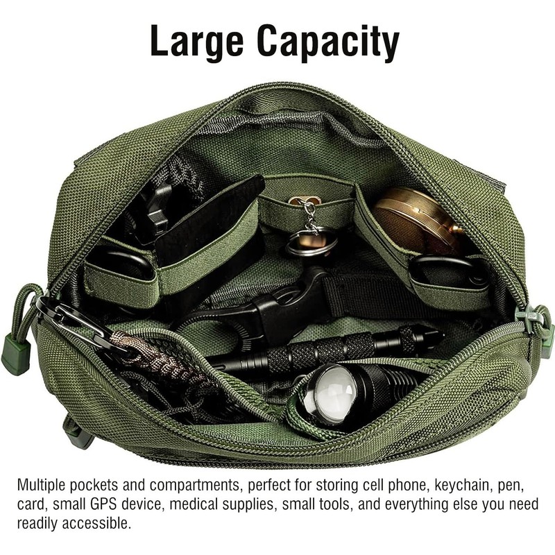 YONCONO Tactical Molle Pouch, Multi-Purpose EDC Admin Pouch Utility Gadget