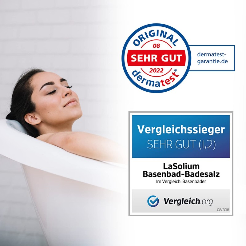LaSolium Alkaline Bath Salt for Deacidifying, Dermatest Very Good, 650