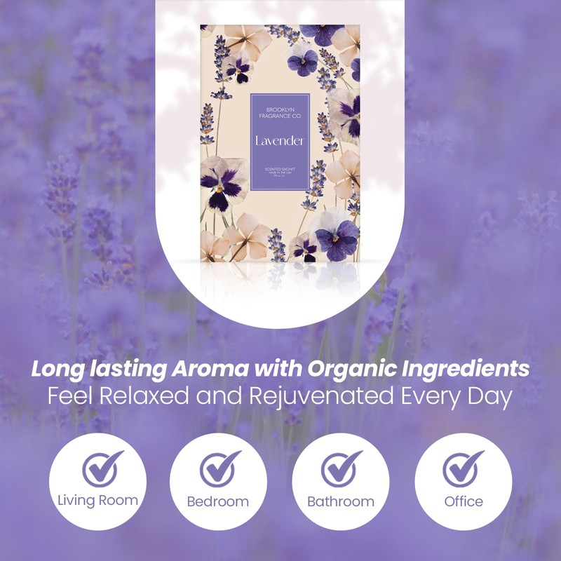 Brooklyn Fragrance Co. Spring Florals Sachet Bags – Lavender Scented