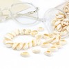500pcs Gray 20mm Natural Spiral Shell Beads Smooth Cut Oval