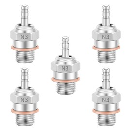 GLOBACT RC Glow Plugs 70117#3 N3 Hot Spark Nitro Engine Parts Replace OS 8 for Redcat Kyosho HSP HPI 1/8 1/10 Scale RC Car Truck Buggy (5pcs)