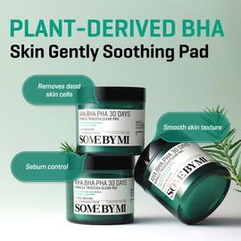 SOME BY MI AHA BHA PHA 30 Days Miracle Truecica Clear Pad – 70 Pads – Korean Exfoliating Centella Face Toner Pads – Gently Clears Impurities, Refines Pores & Smooths Skin Texture – Korean Skin Care