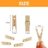 SHATCHI 100pcs 25mm Plain Mini Wooden Craft Pegs Paper Photo