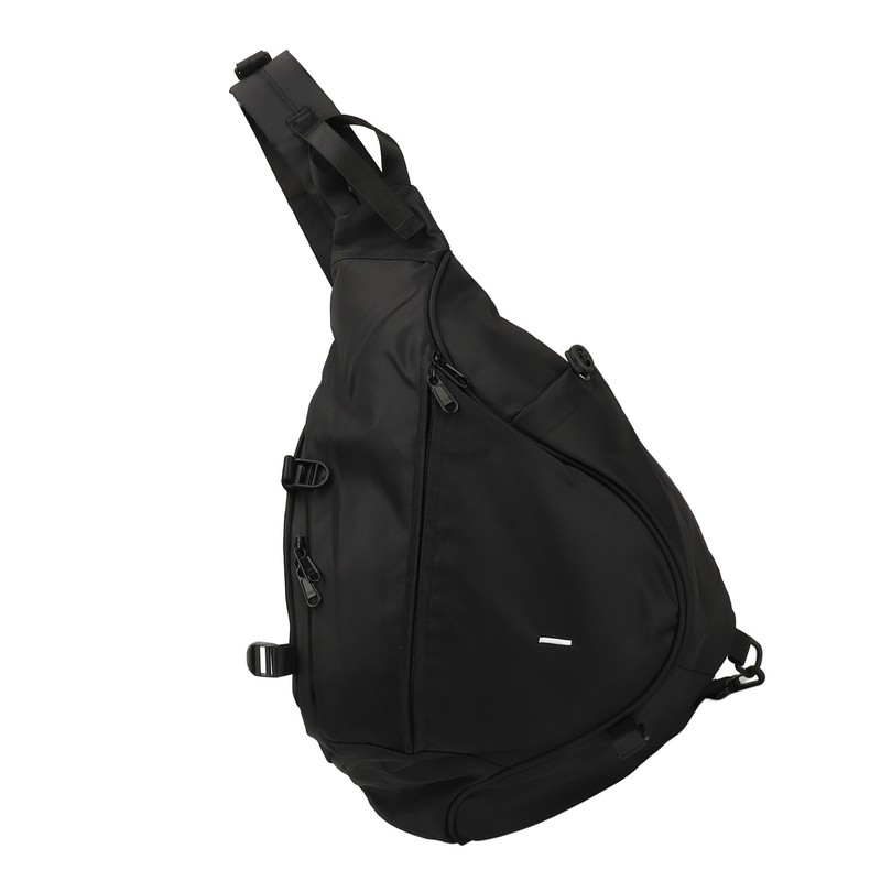 Large Black Sling Bag Waterproof Sling Backpack Oxford Fabric Outdoor