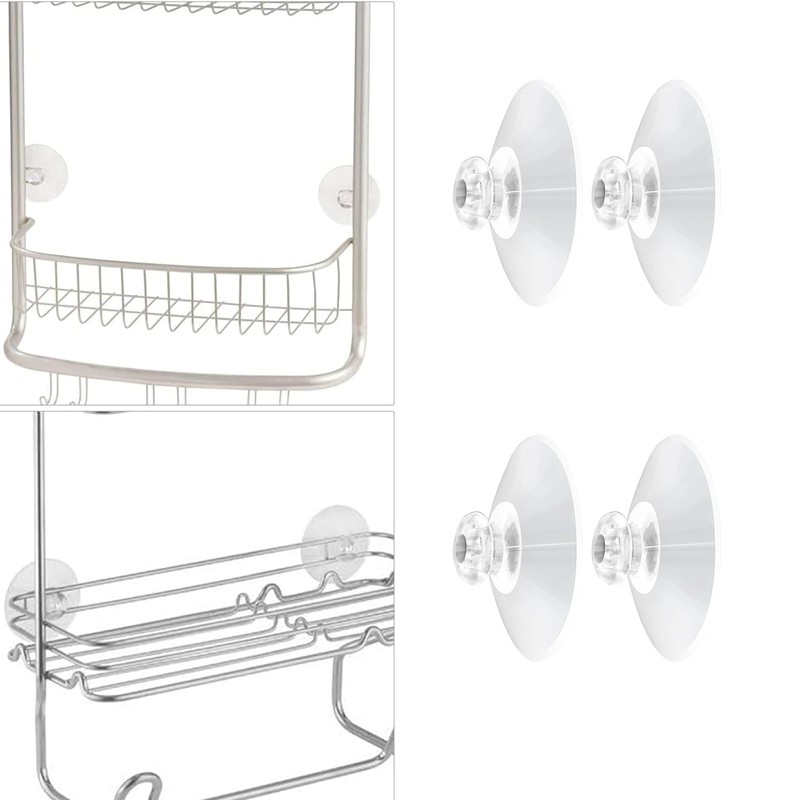 Shower Caddy Connectors Suction Cups for Bathroom, 2 Inch PVC