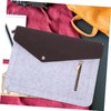 LALAFINA Gray Laptop Sleeve Pouch with Zipper Pocket Scratch Resistant