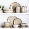 AmorArc Stoneware Dinnerware Sets for 4, 12 Pieces Handpainted Ceramic