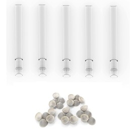 BMTick Straight Glass Stem Replacement for Arizer Solo/Air – Includes 25 Metal Screens