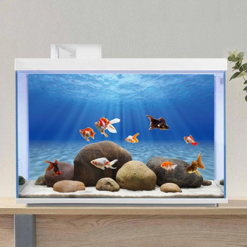 AWERT Undersea Theme Aquarium Background Sunshine Underwater World Fish Tank