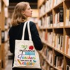 ANATTASOUL Canvas Tote Bag Cute Thank You Teacher Reusable Cotton