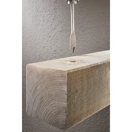 wolfcraft Flat Milling Drill Bit Hexagonal Shank Diameter 14 mm I 7634000 I For Milling Holes in Wood