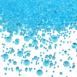 SOFPLATE 6300Pcs Blue Scatter Crystals Wedding Table Confetti Acrylic Scatter Diamonds Vase Fillers Beads Rhinestones for Table Wedding Decorations Bridal Shower Decorations 3MM 4MM 6MM 8MM 10MM
