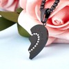Wolentty Couple His Hers Necklaces Broken Heart Pendants Inlaid Zirconic
