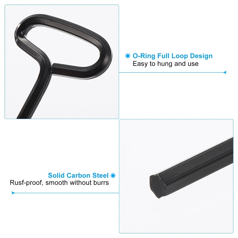PATIKIL 5/32" Standard Hex Dogging Key, 12 Pack Solid Steel