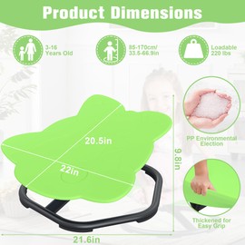 SKONYON Sensory Spinning Chair - for Autistic Kids, 360 ° Swivel Kids Stool Nonslip Sensory Sit and Spin Toys Stool, Autism Swivel Sensory Spin Chair Toy, Training Body Coordination, 200lbs Max Cap