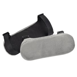 PATIKIL Office Chair Arm Pads, 2 pcs Office Chair Arm Cover Soft Office Chair Armrest Pads Memory Foam Cotton Removable Washable for Desk Computer Gaming, Gray