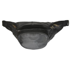 MARSHAL New Genuine Leather Waist Bag Fanny Pack with Adjustable Strap