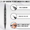 Curved 2 Tip Eyebrow Pen-Brown Eyebrow Pencil With Black Eyeliner