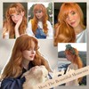testar Ginger Wig With Bangs Long Wavy Auburn Wigs For