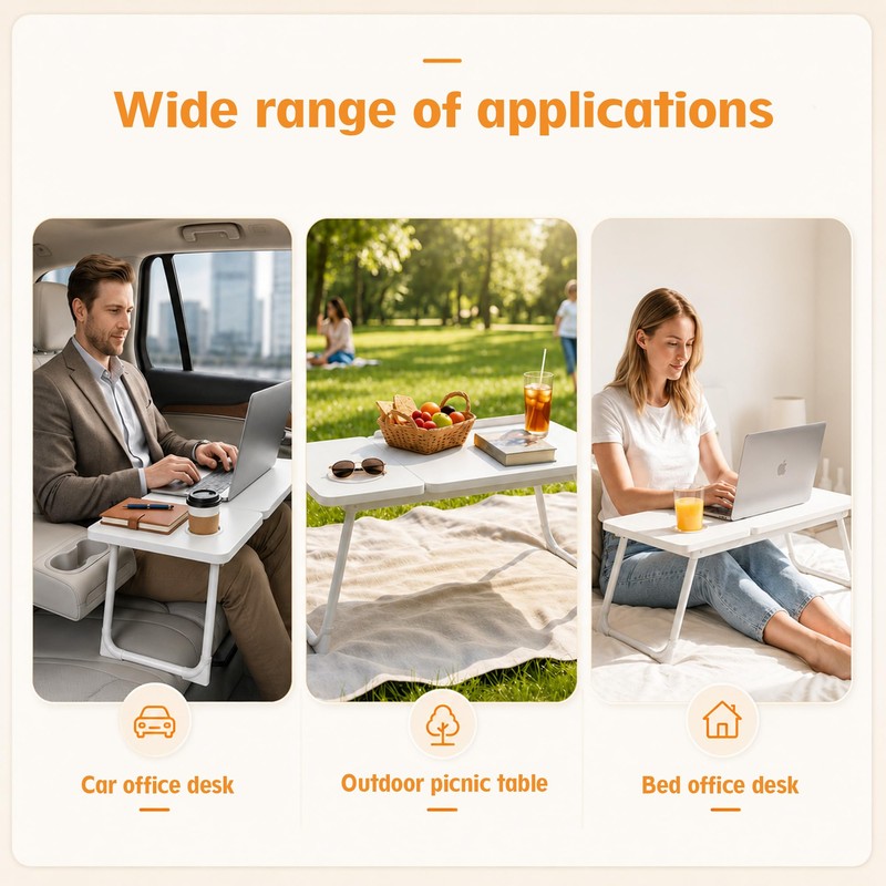 Car Desk for Laptop, Car Seat Table Tray with Cup
