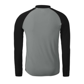 H.MILES Men Long Sleeve Rashguard Baselayer UPF 50+ Rash Vest Quick Dry Swimming Tops for Surfing Snorkeling Diving, Grey, 3XL