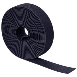 TA-VIGOR 25mm Twill Wide Elastic Band, 1 inch 4 Yard Double-Side Woven Elastic Bands Knit, Flat Polyester Elastic Spool Heavy Stretch Strap Knitting for Sewing Crafts Waistband, Navy