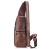 Leather Men's Sling Bag Shoulder Backpack Shoulder Bag Chest Bag