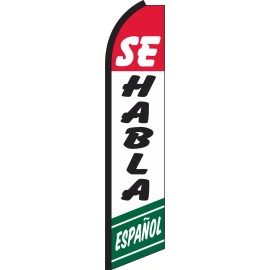 Flagdom Se Habla Espanol Swooper Flag Feather Super Bow Banner