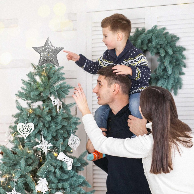 Punched Star Tree Topper 5.5"