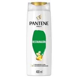 Pantene Shampoo Con Acondicionador, 2 En 1 Para Cabello Dañado Pantene Restauración Con Perlas Pro-vitaminas 400 ml