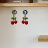 Handmade Cherry Decor Car Rearview Mirror Hanging Accessories Cherry Keychain