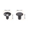 sourcing map 100set Round Flat Head Screws Buttons 5/16" Metal