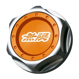 MUGEN/15610-XG8 -K2S0-OR Hexagon Oil Filler Cap Orange Part Number: 15610-XG8-K2S0-OR