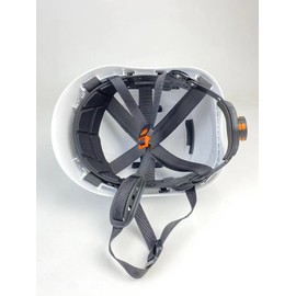 Rhino Safety Helmet Headlight Can Be Attached Universal Size Heavy Duty Hard Hat for Scaffolding Construction and Tradesmen Adjustable Head Sizer And Chin Strap White