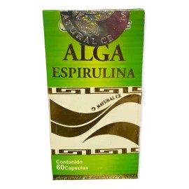 Alga Spirulina Natural Ce 60 Caps Original 100 Natural                                                                                                