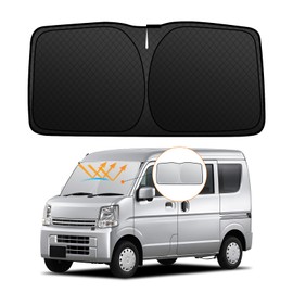 Windshield Sun Shade, Vehicle-Specific, UV Protection, No Suction Cup Required, Light Shielding, Insulation, Summer, Easy to Put On and Remove, Interior Parts, Foldable, Storage Bag Included