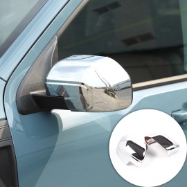 car-attention 2PCS Chrome Rearview Side Mirror Cover Trim Set Fit For Ford Maverick 2022-2023