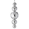 Regency International Multi Mirror Ball Ornament Finial 22-inch, Silver, Holiday