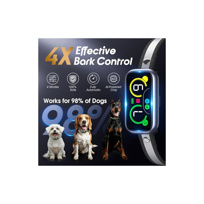 Dog Bark Collar Pro, Instant Bark Solution, Smart Anti Barking