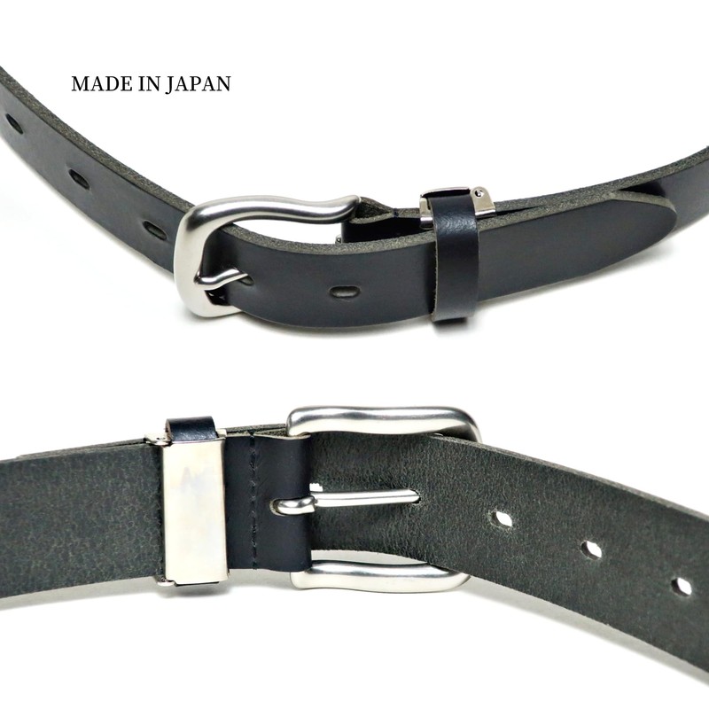 KIETH LI1003-19BLACK 1-Piece Leather Thick Belt, Wild Leather, Black, 1.4